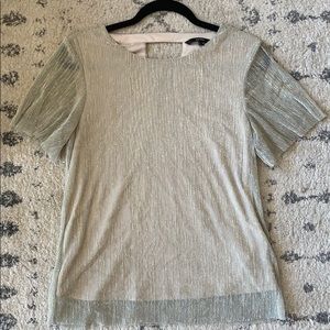 Vero Moda Sheer Gold/Silver Metallic Blouse